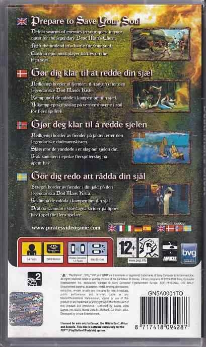 Pirates of the Caribbean Dead Mans Chest - PSP (B Grade) (Genbrug)